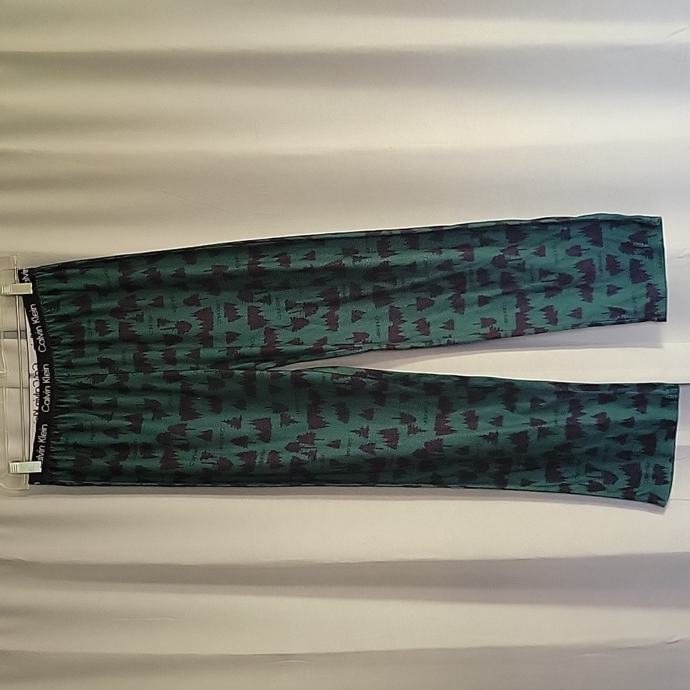 Calvin Klein Kids Teal and Black Pajama Bottoms